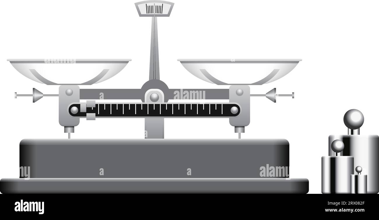 Layered vector illustration of Balance Scale and Poise Stock Vector