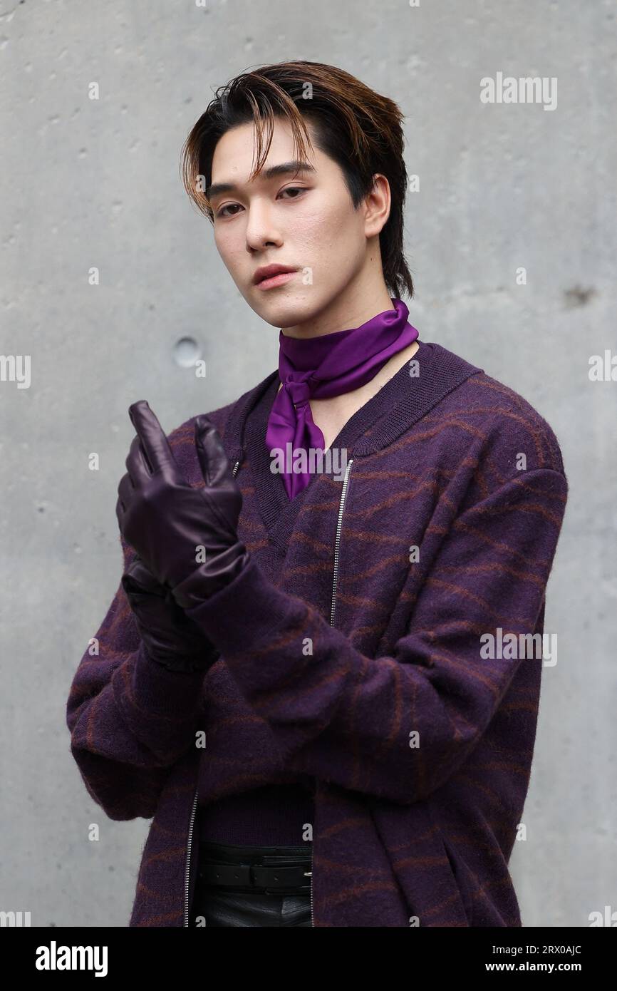 Nani, Hirunkit Changkham attends the Emporio Armani fashion show during