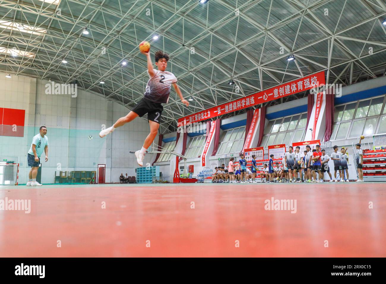 Luannan County, China August 8, 2023 Middle school students conduct