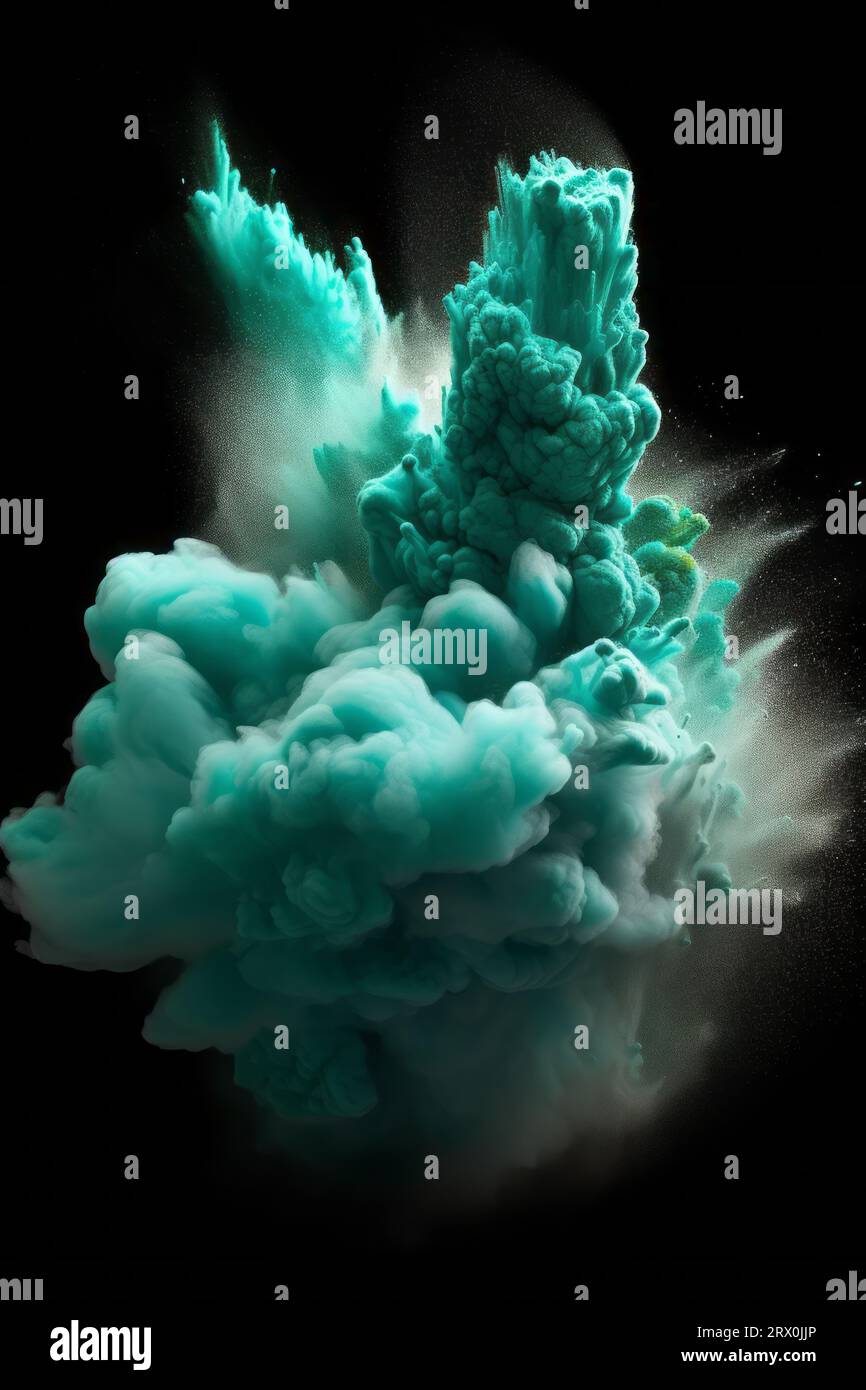A chalk dust powder explosion on a dark background Stock Photo Alamy