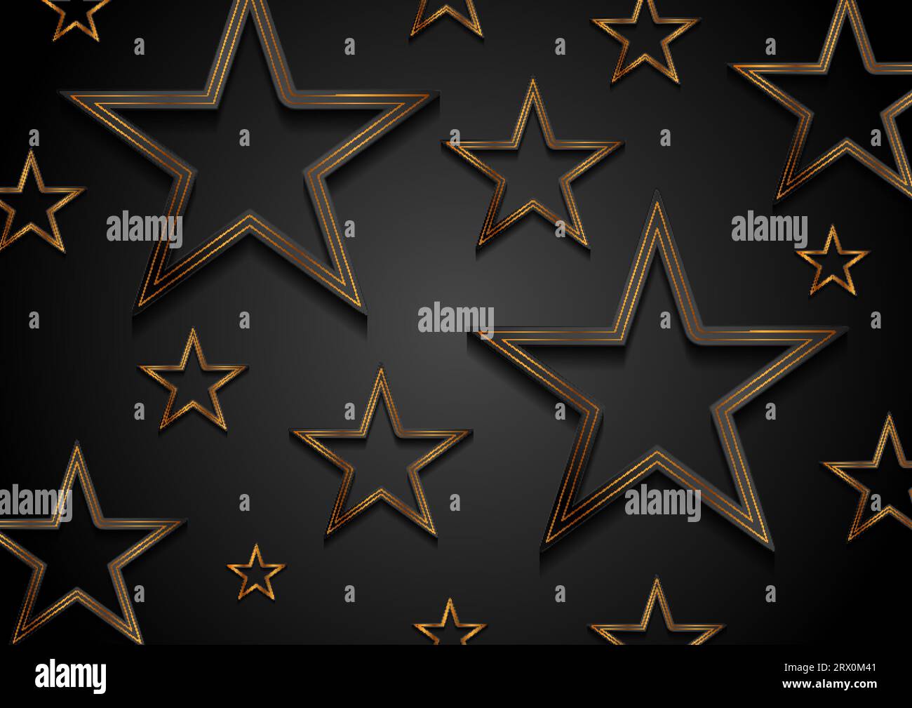 Golden and black stars abstract background. Vector illustration Stock ...