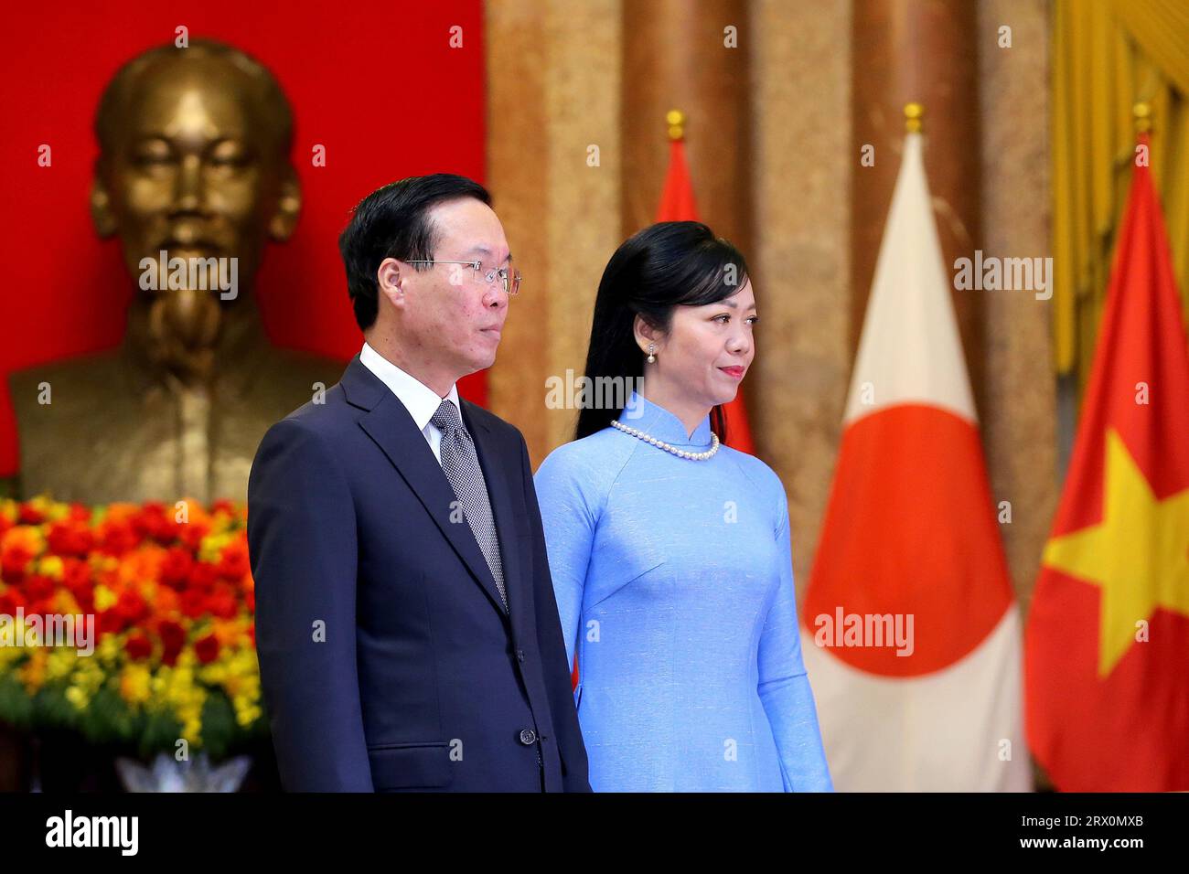 Vietnamese President Vo Van Thuong and his wife Phan Thi Thanh Tam ...