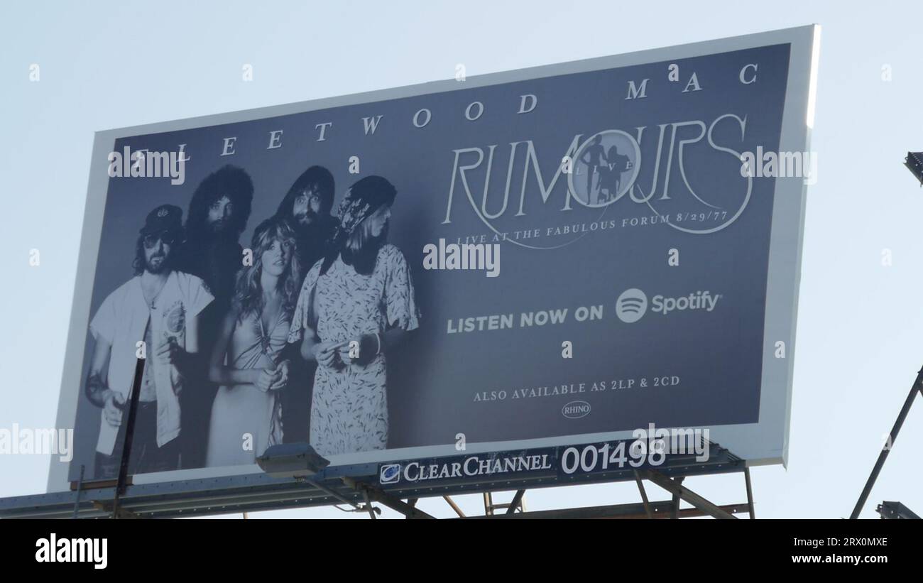Los Angeles, California, USA 21st September 2023 Fleetwood Mac Rumours Billboard on Sunset Blvd on September 21, 2023 in Los Angeles, California, USA. Photo by Barry King/Alamy Stock Photo Stock Photo