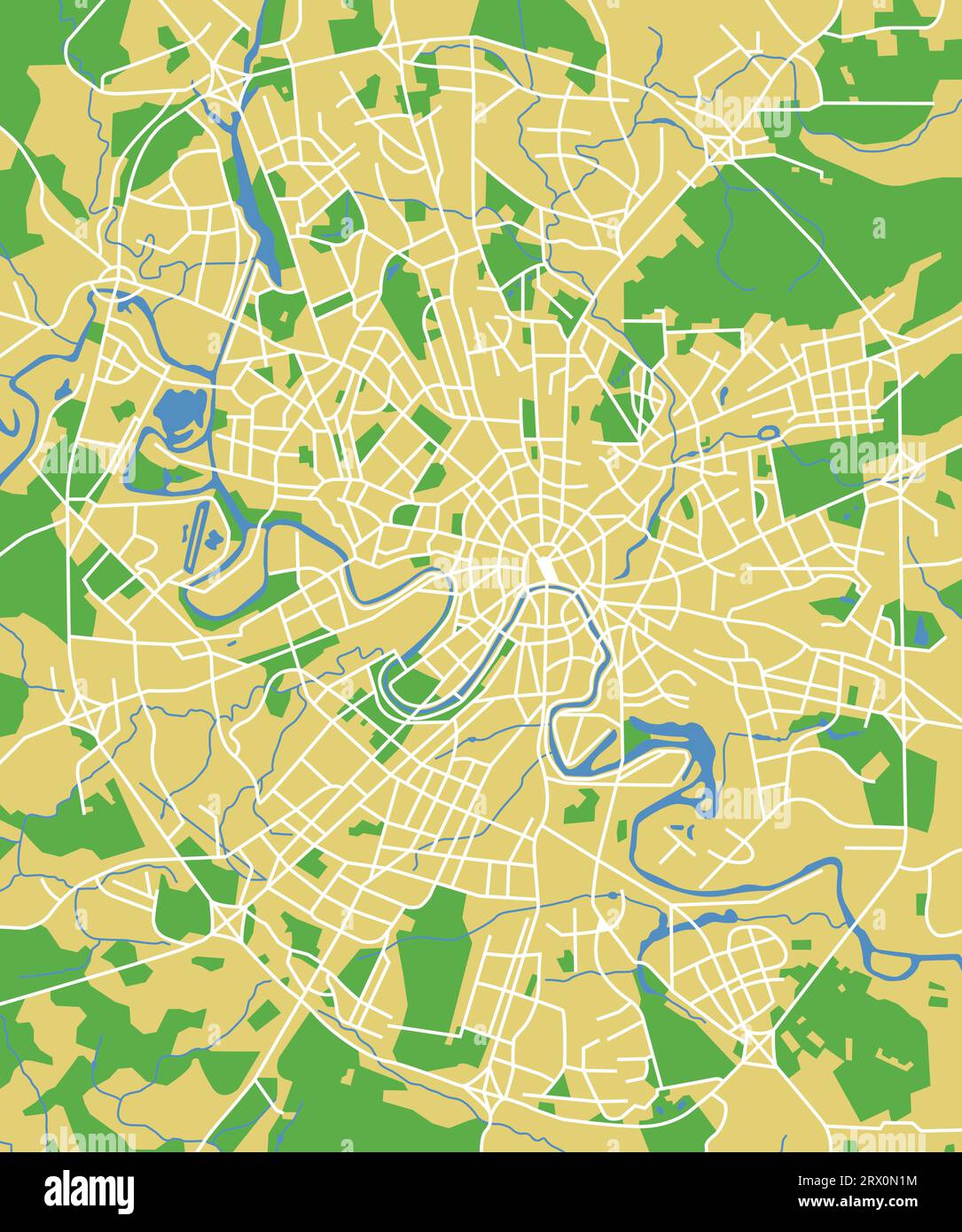 Layered vector illustration map of Moscow Stock Vector Image & Art - Alamy