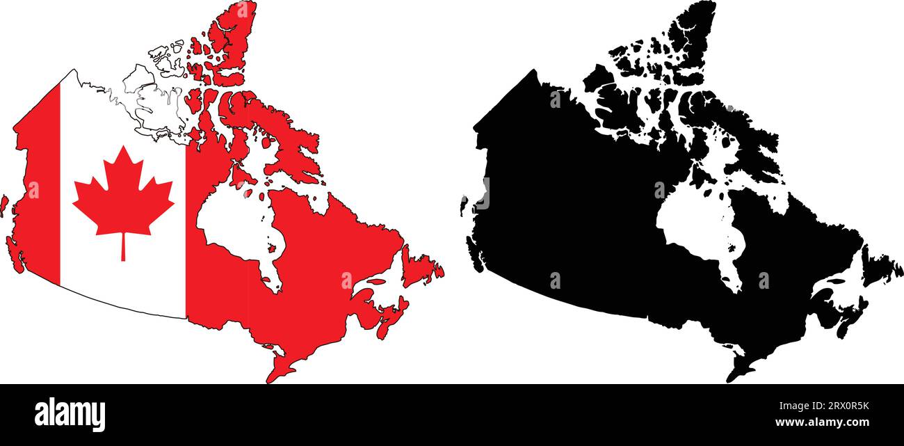 Flag of country canada outline Stock Vector Images - Alamy