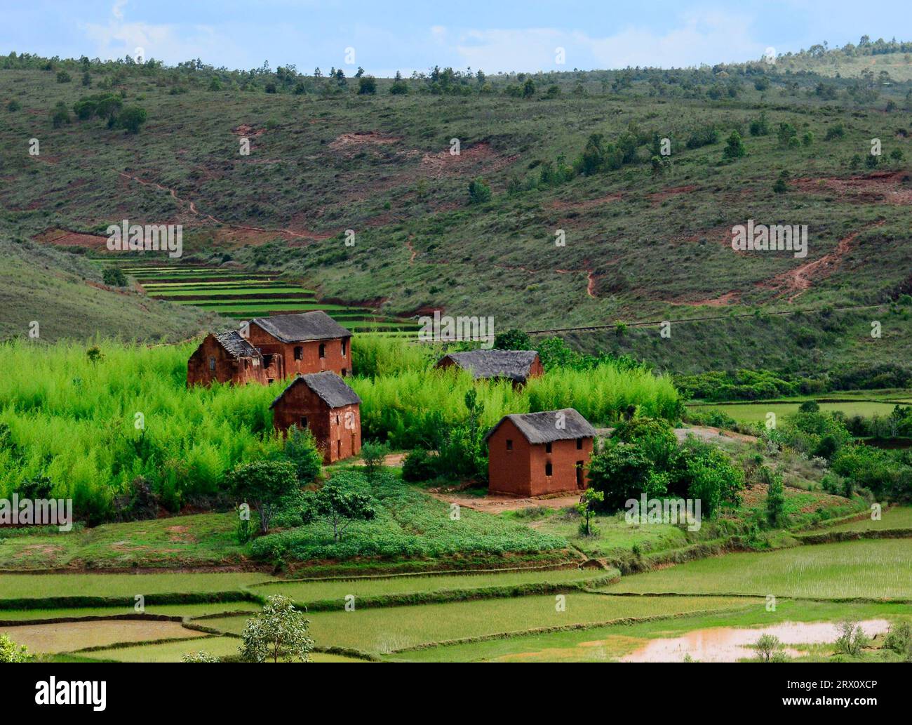 Madagascar Cities Rural Malagasy villages in central Madagascar Stock Photo - Alamy