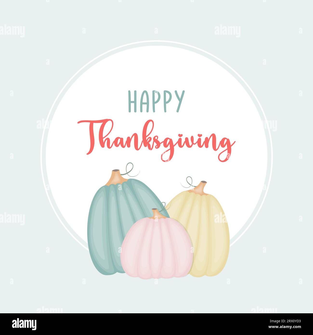 Happy Thanksgiving card with pumpkins. Vector illustration Stock Vector ...