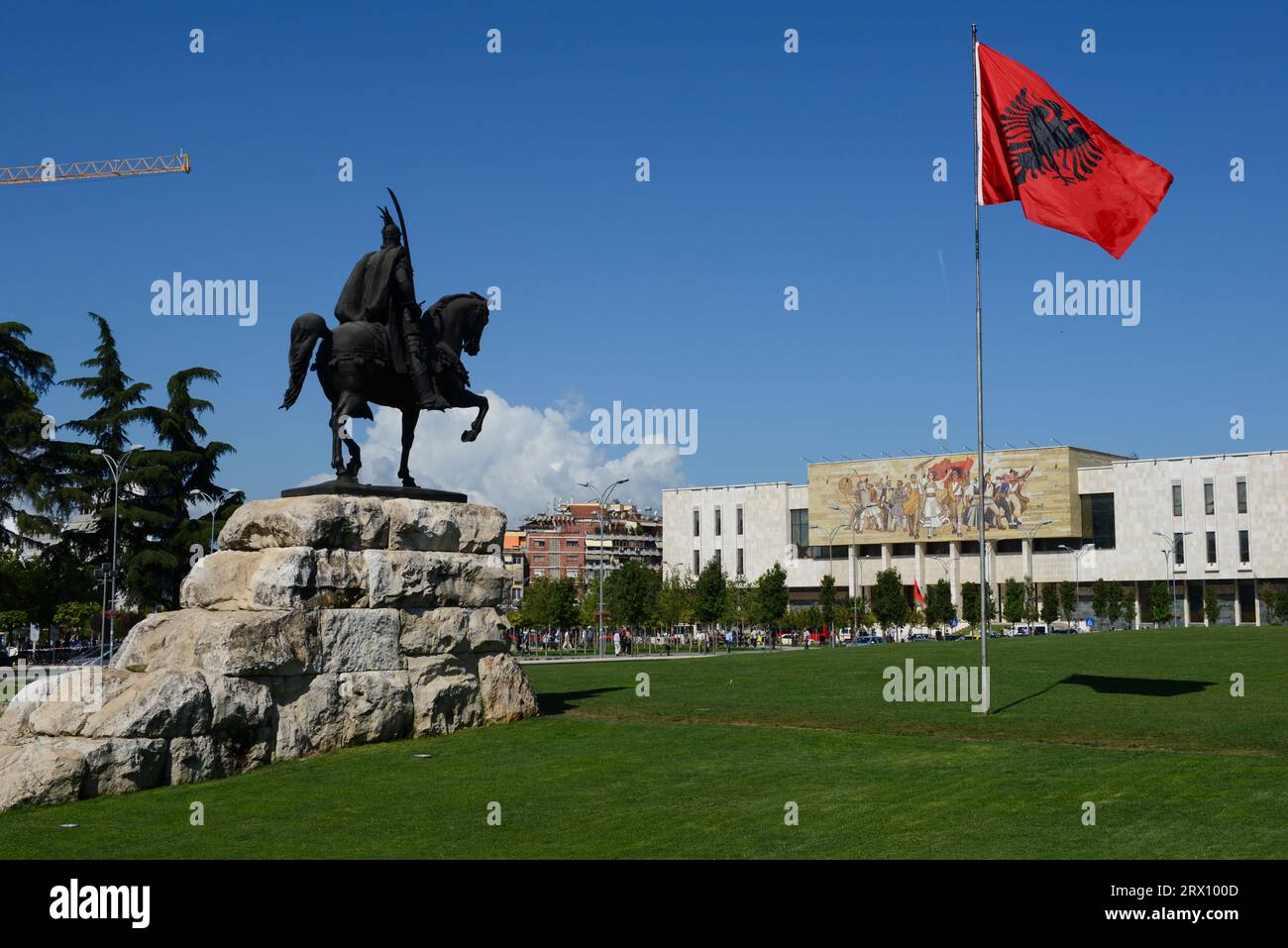 Skanderbeg Square, Tirana, Albania Stock Photo