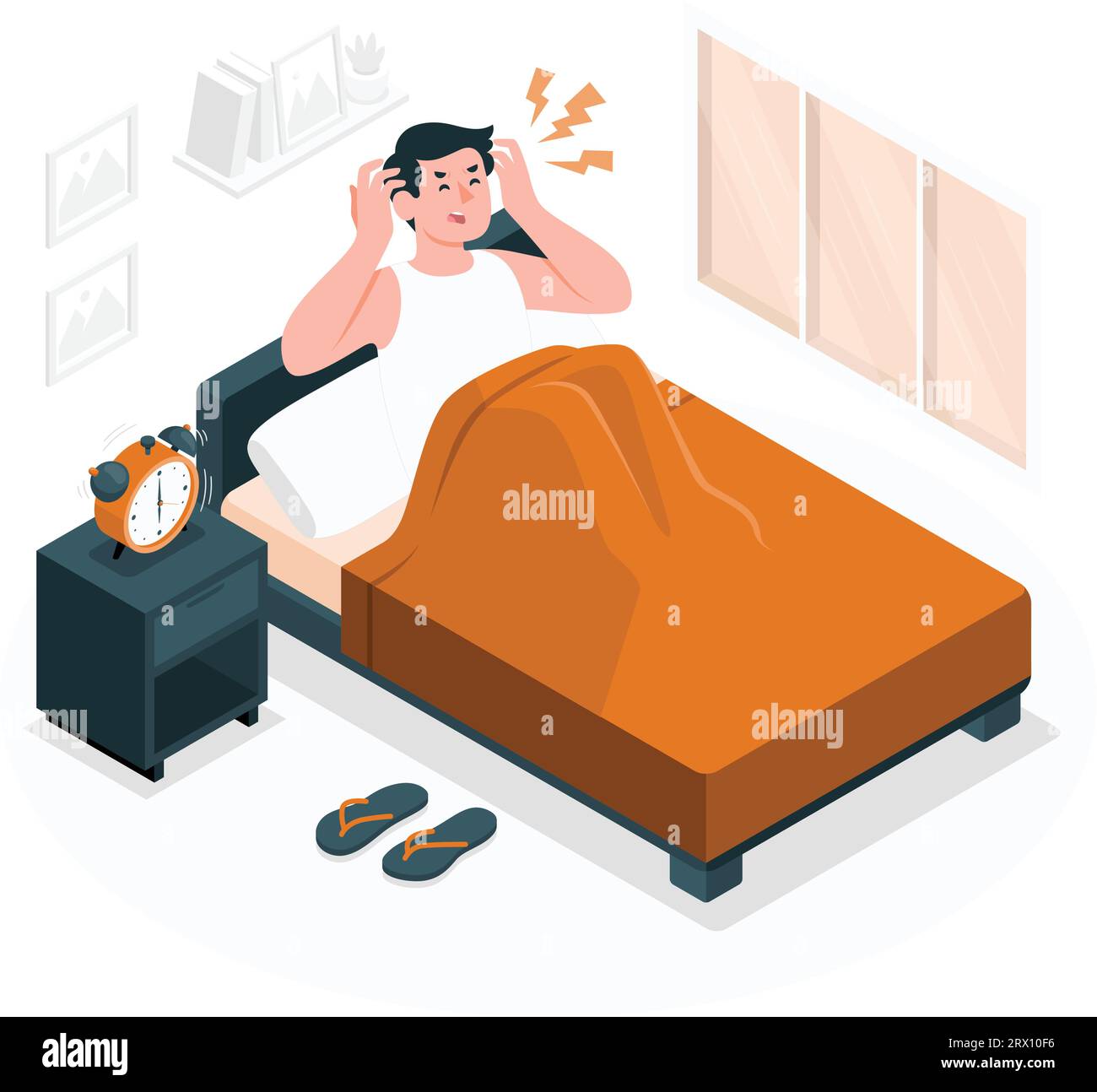 Angry Wake Up Concept Vector Illustration Stock Vector Image Art Alamy Angry Wake Up Concept Vector Illustration Stock Vector Image Art Alamy