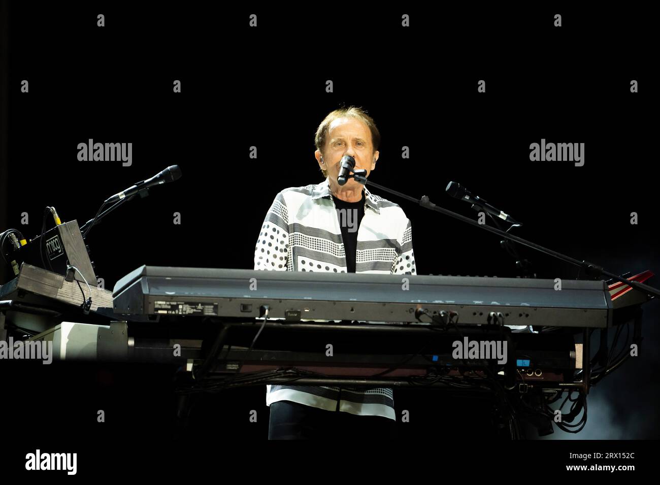 Naples, Salerno, Italy. 21st Sep, 2023. Roby Facchinetti perform during Pooh concert ''Amici x Sempre Tour'' live in Arena Flegrea on September 21, 2023 in Naples, Italy (Credit Image: © Francesco Luciano/ZUMA Press Wire) EDITORIAL USAGE ONLY! Not for Commercial USAGE! Stock Photo
