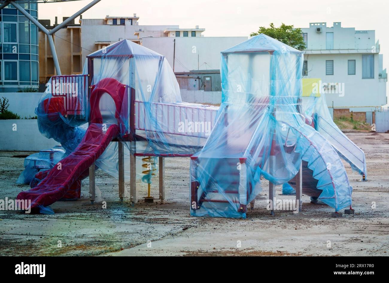 Wrapped playground equipment hi-res stock photography and images - Alamy