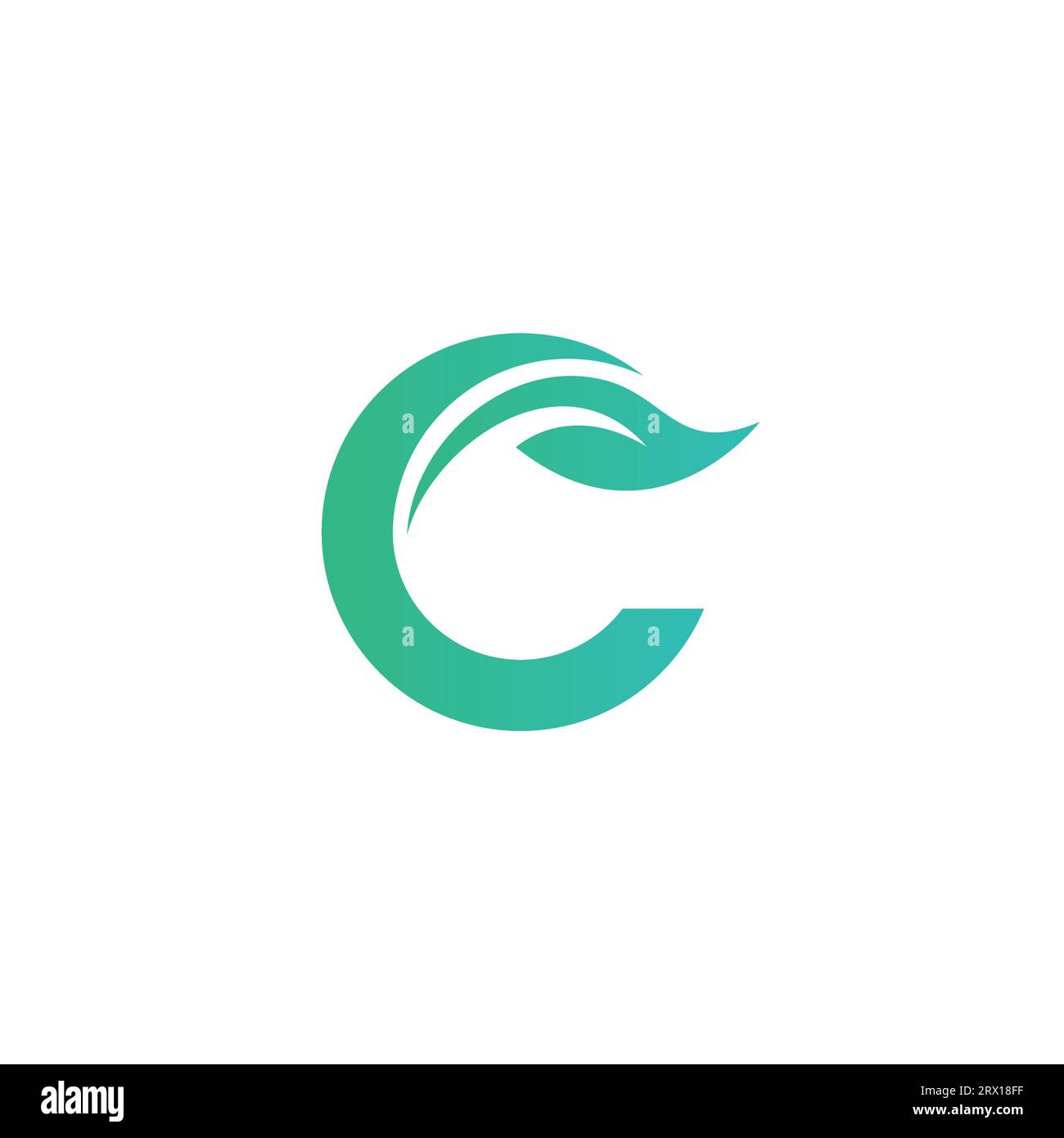C Leaf Logo Design. Letter C Nature Logo Stock Vector