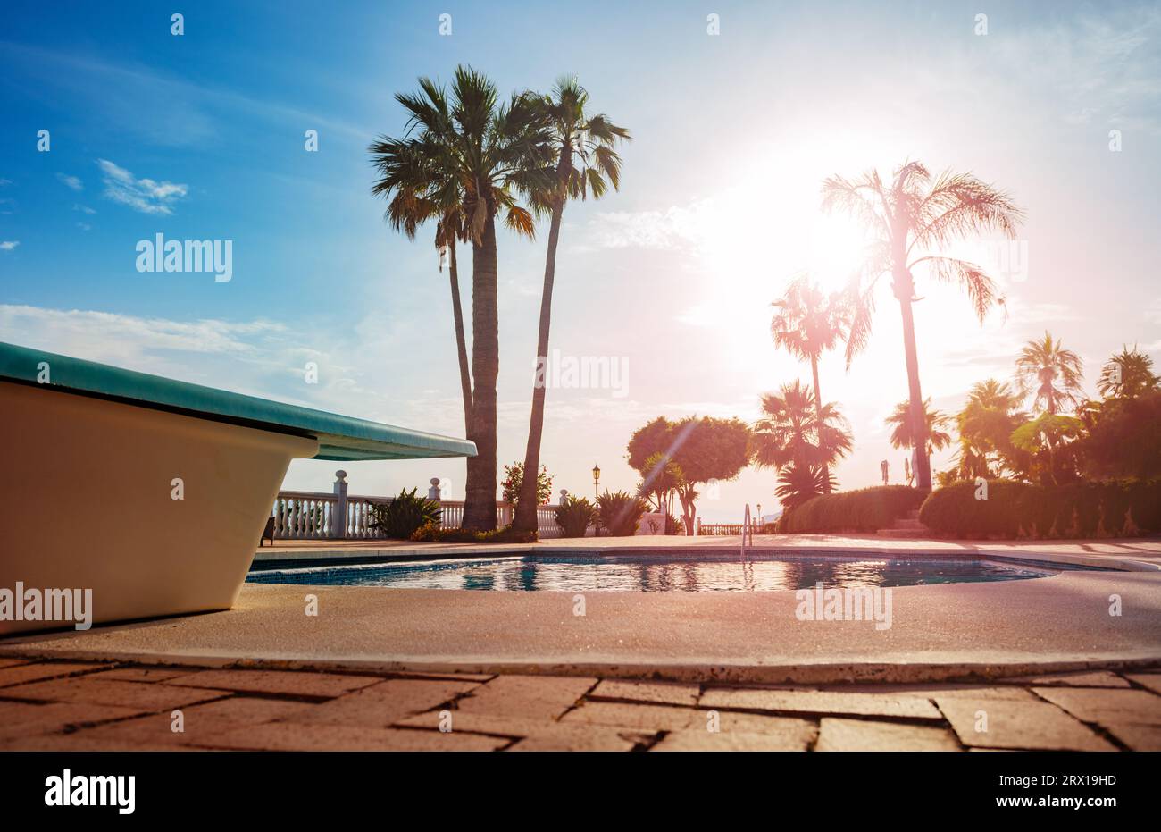 Swimming pool diving board deck hi-res stock photography and images - Alamy