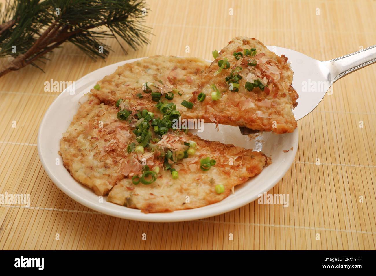 Japanese Yam Pancake Stock Photo Alamy