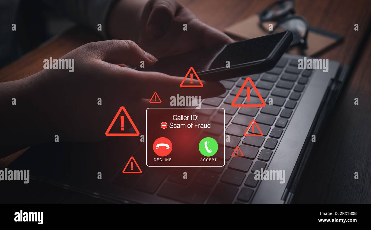 Woman answering to unwanted call. Phone call from anonymous number