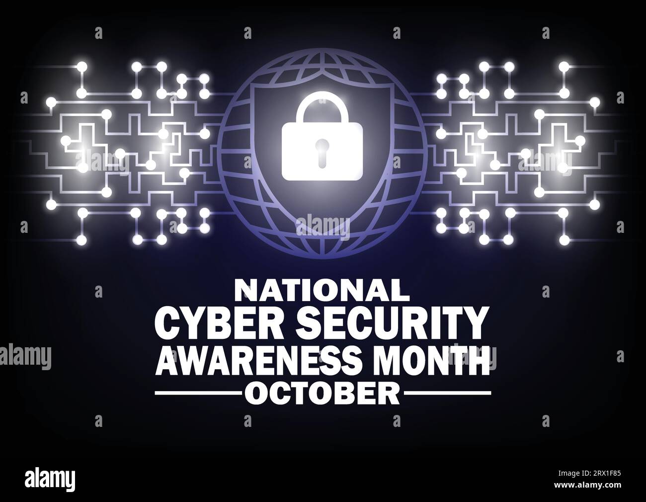 National Cyber Security Awareness Month October Vector Illustration It Is Celebrated Every 8957