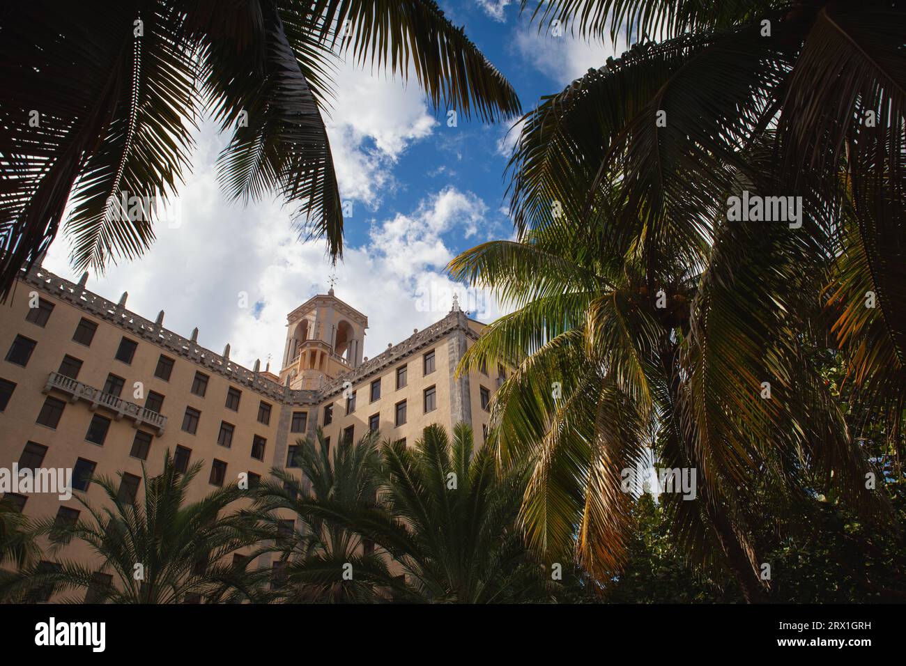 hotel Nacional de Cuba is a historic Spanish eclectic style hote Stock Photo
