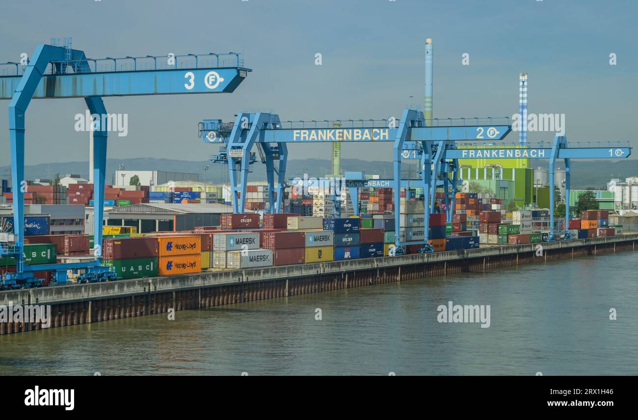 Frankenbach Container Terminal, Rhein, Mainz, RheinlandPfalz