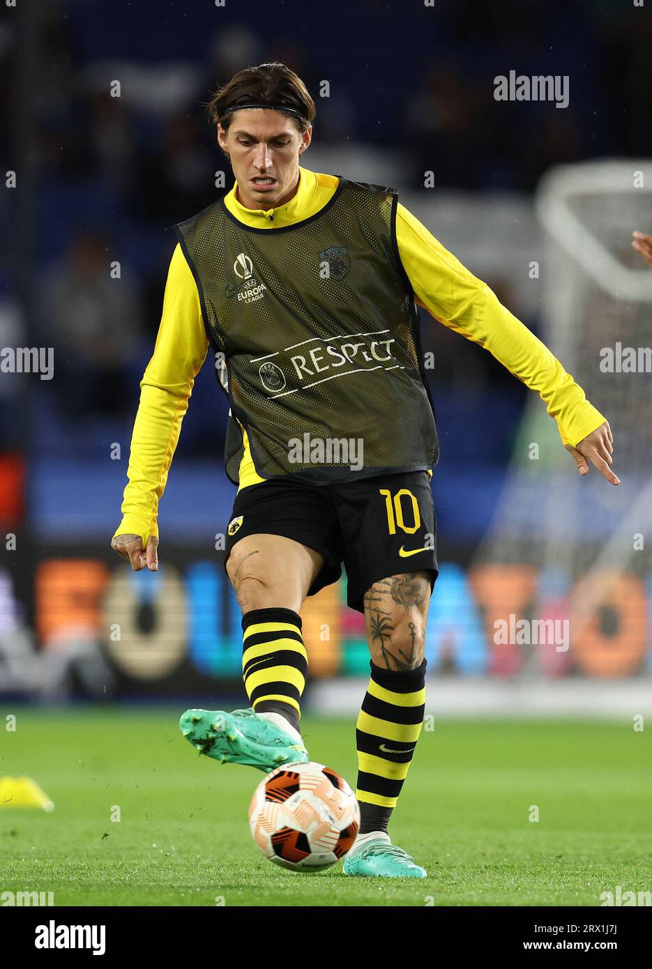 Brighton and Hove, UK. 21st Sep, 2023. Steven Zuber of AEK Athens during the UEFA Europa League match at the AMEX Stadium, Brighton and Hove. Picture credit should read: Paul Terry/Sportimage Credit: Sportimage Ltd/Alamy Live News Stock Photo