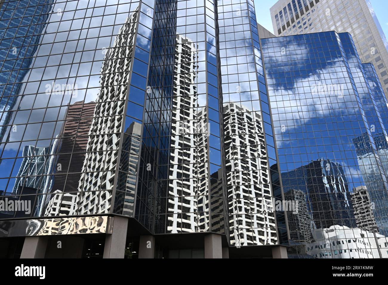 Skyscrapers of Calgary. Up view on skyscrapers of Calgary. Stock Photo