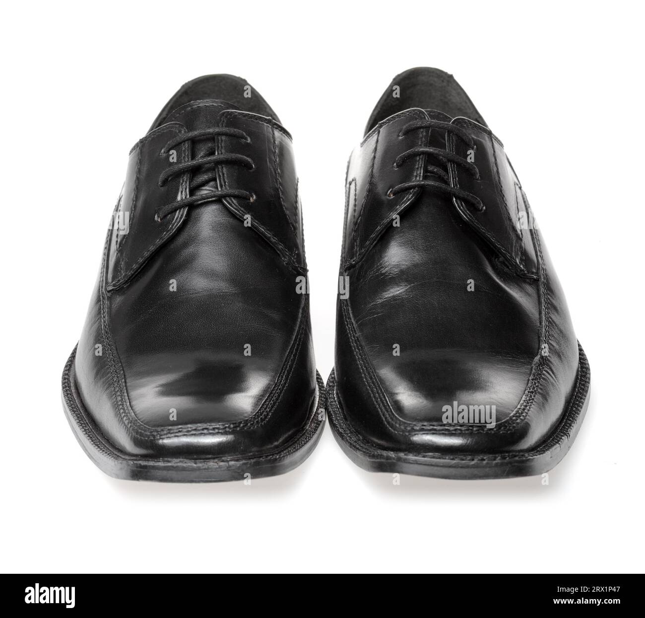 Men's black leather dress shoes Stock Photo - Alamy