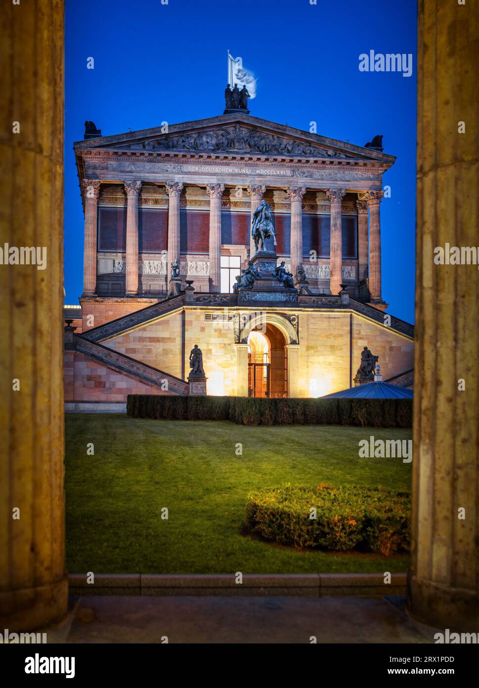 Old national gallery, Bodestrasse, museum island, middle, Berlin, Germany, Alte Nationalgalerie Stock Photo