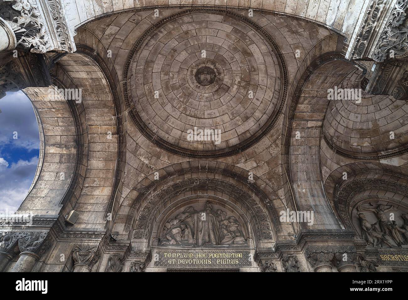 Vault in the vestibule of the Sacre-Coeur Basilica, church in Motmartre, Paris, France Stock Photo