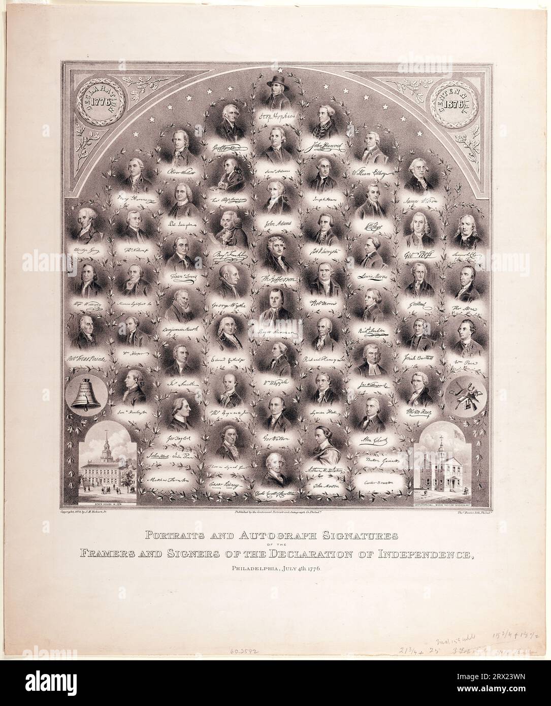 declaration of independence sherwood lithograph