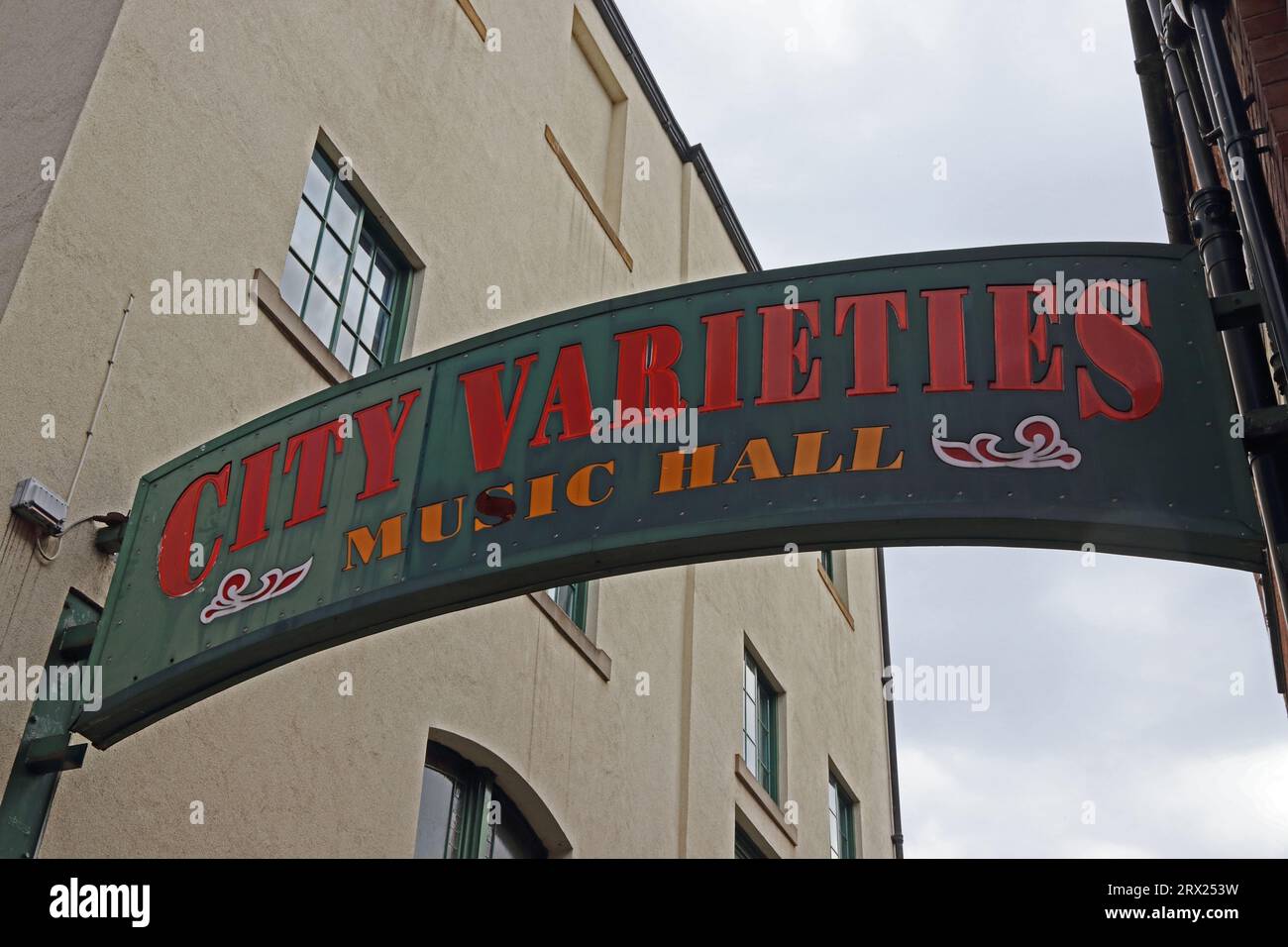 Sign for City Varieties Music Hall, Swan Street, Leeds Stock Photo - Alamy