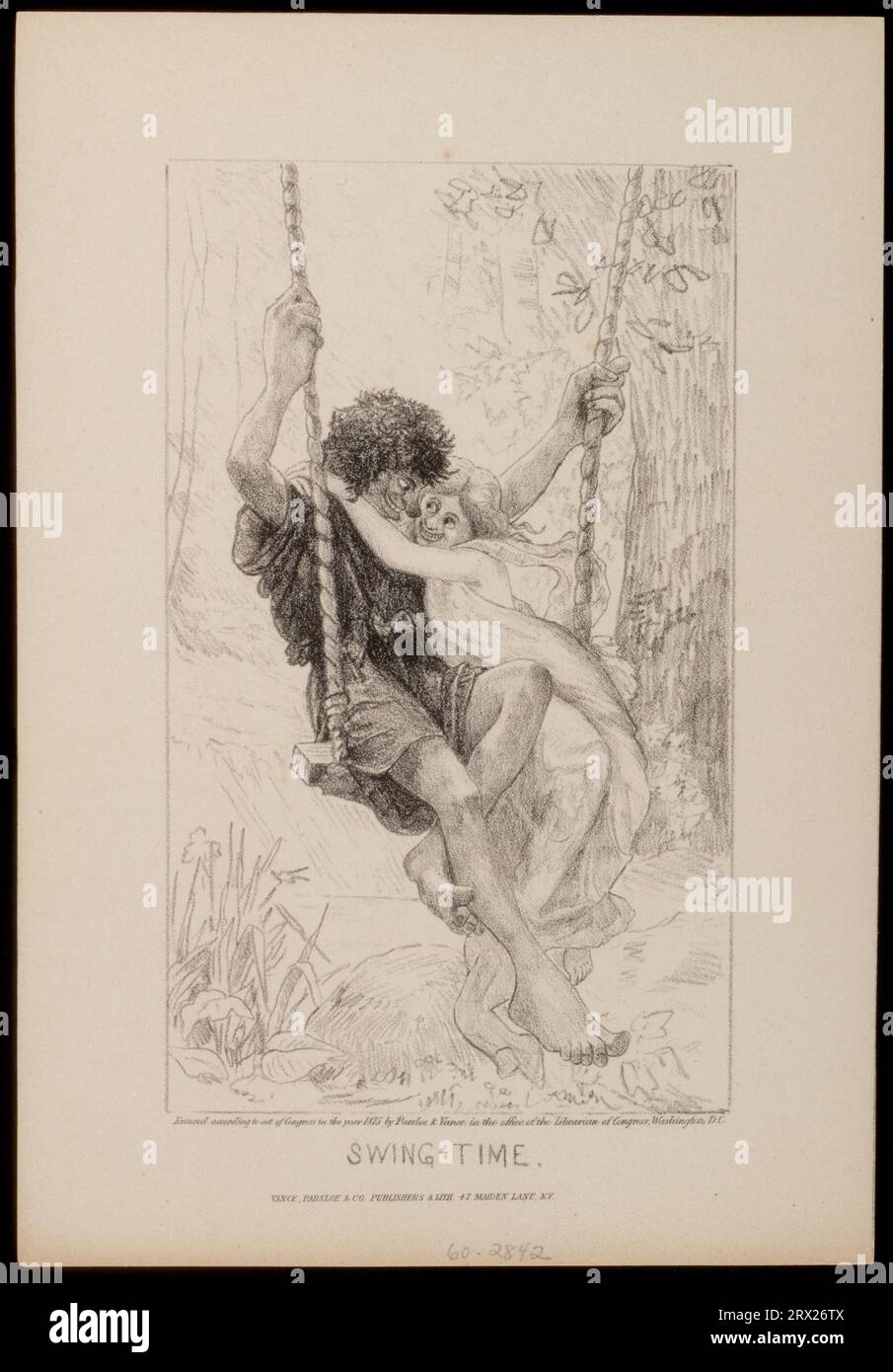 Lithograph, "Swing-Time". DL*60.2842. Peters Prints Collection. Stock Photo
