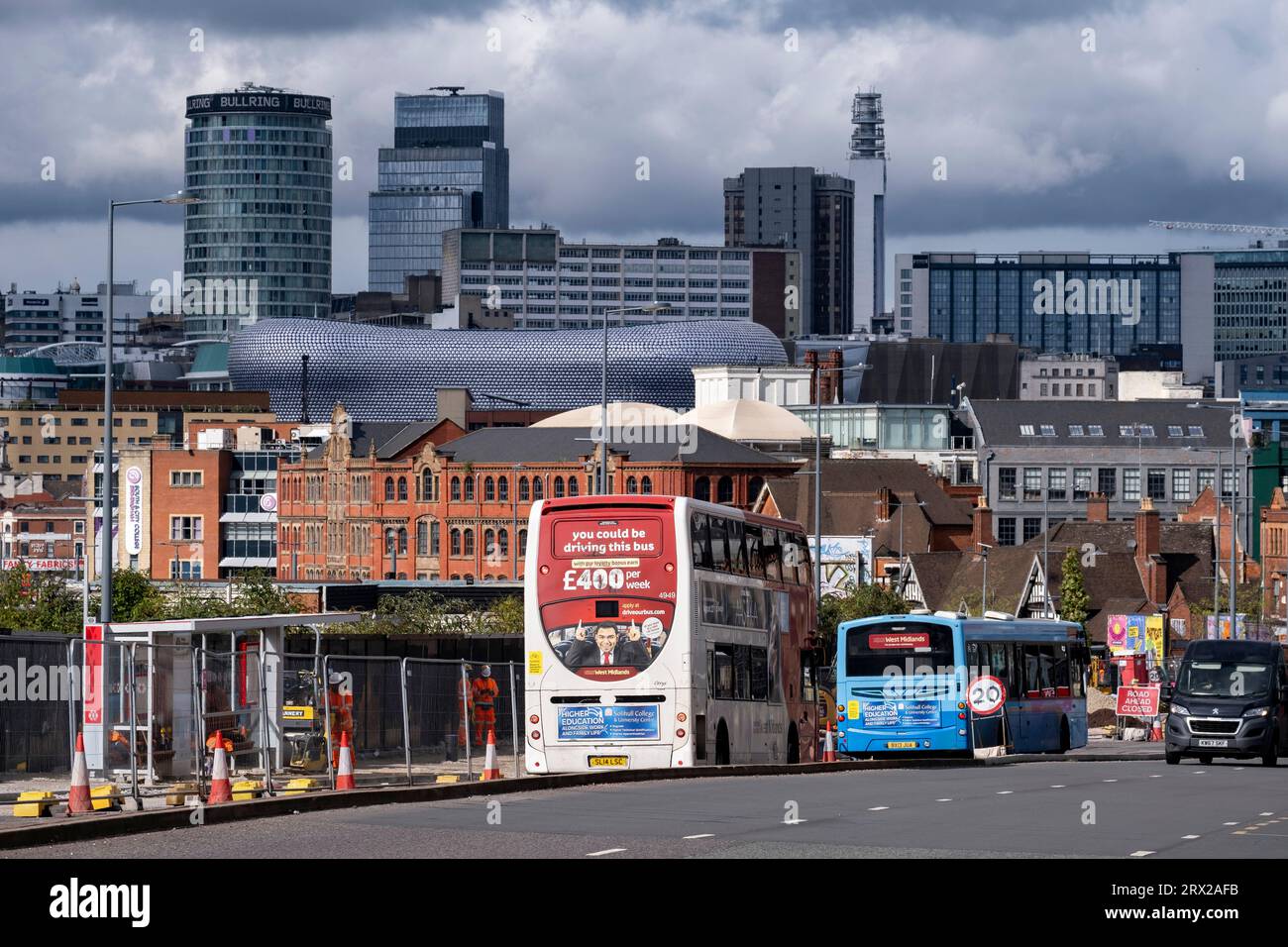 View looking towards Birmingham city centre as financial problems continue for Birmingham City