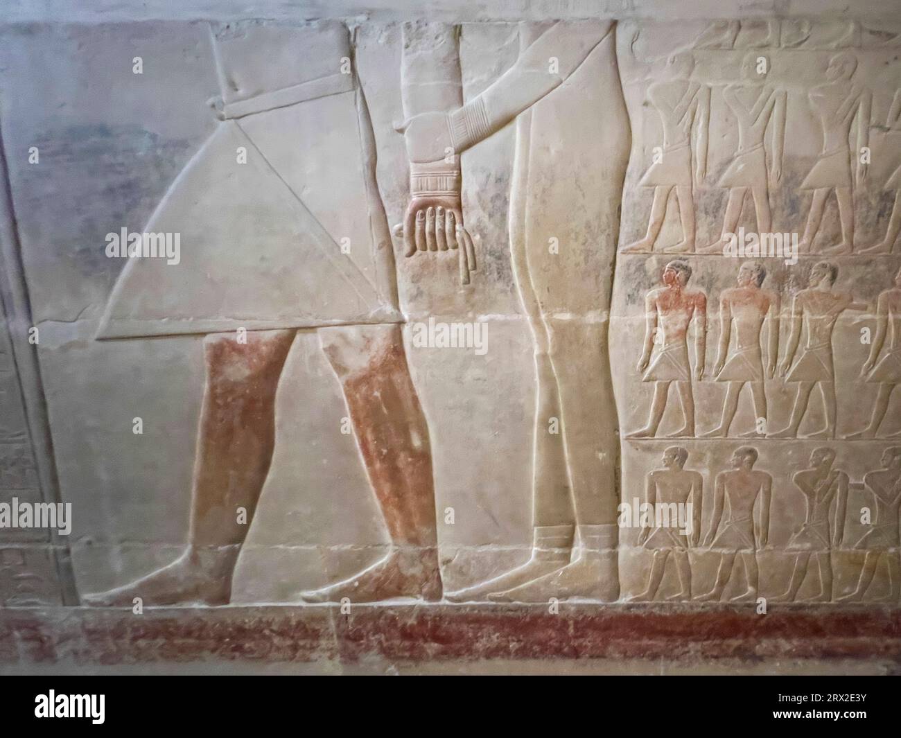 Relief from a tomb in Saqqara, part of the Memphite Necropolis, UNESCO World Heritage Site, Egypt, North Africa Africa Stock Photo