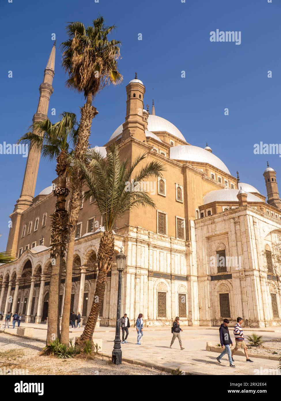 The Ottoman-era Muhammad Ali Mosque, completed in 1848, overlooking Cairo from atop the Citadel, Cairo, Egypt, North Africa, Africa Stock Photo