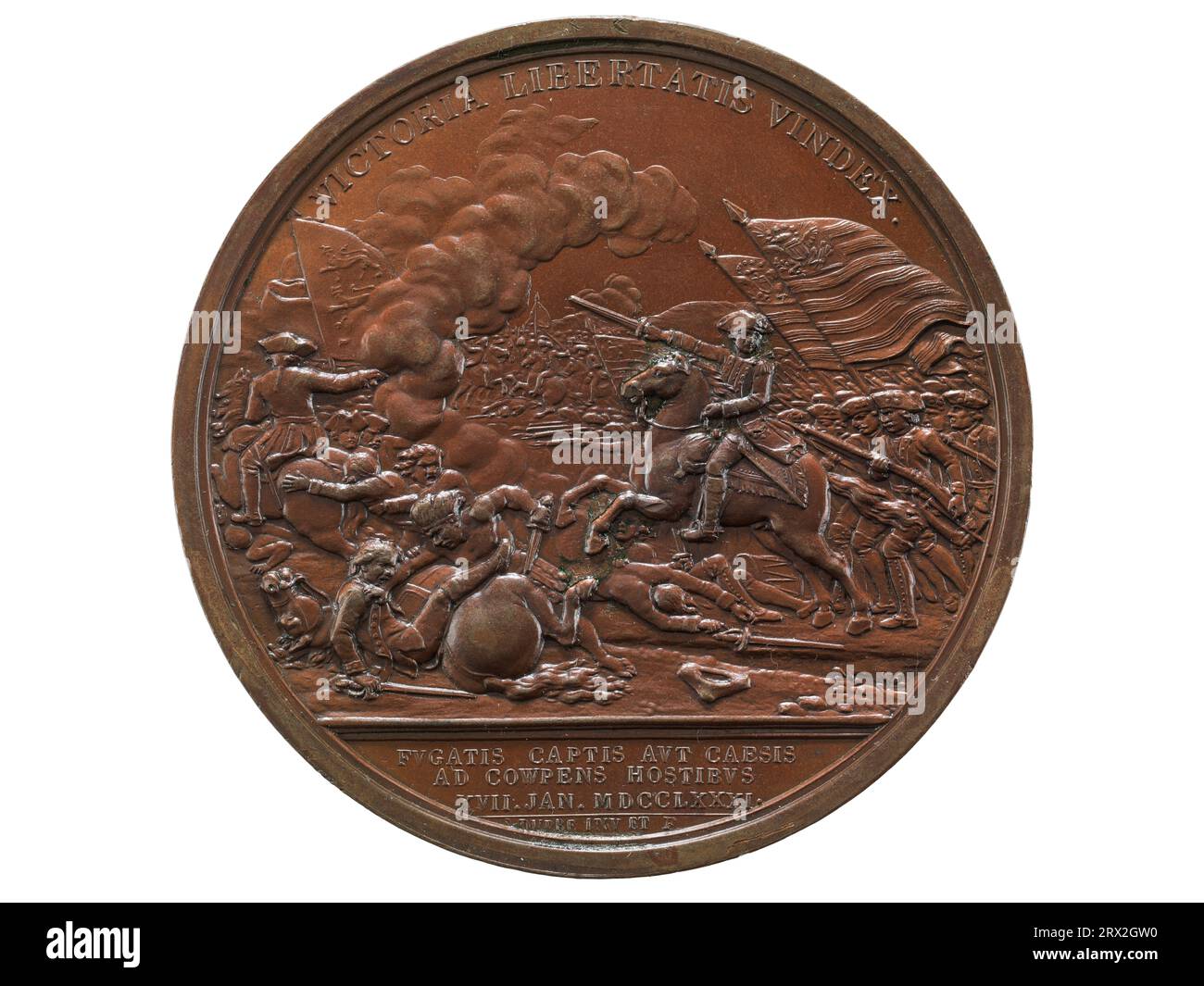 Medal, Daniel Morgan at the Cowpens, 1781, reverse. NU*275799.0075. Stock Photo