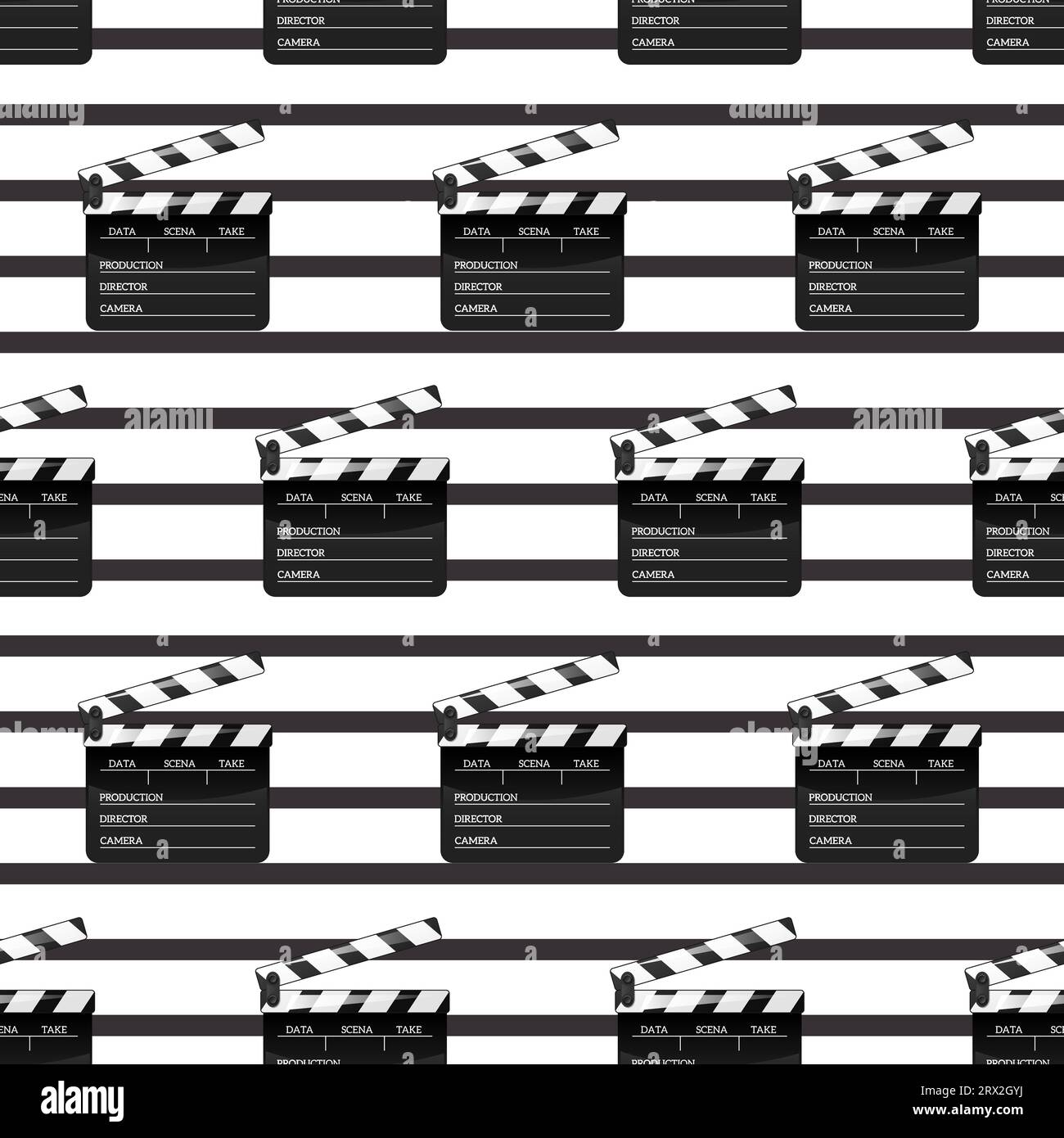 Film clapper icon. Simple illustration of film clapper vector icon for web  design isolated on white background Stock Vector