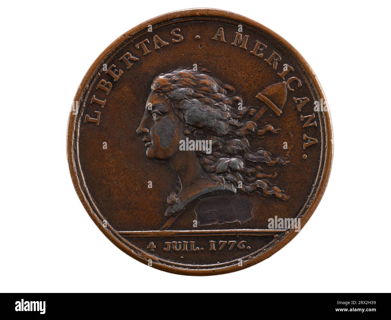 Medal, Libertas Americana, 1782, obverse. NU*245615.0017. Stock Photo