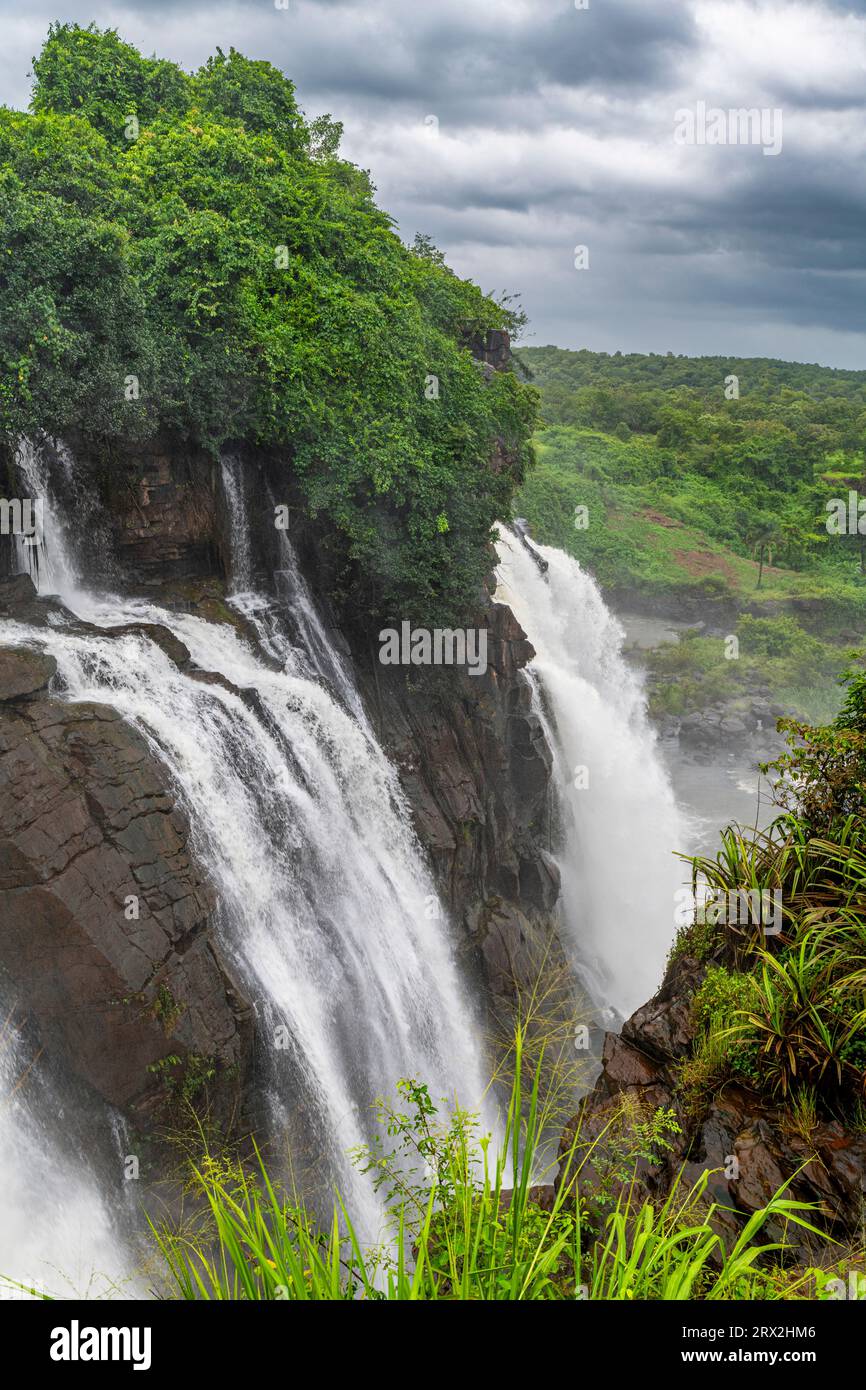 Roaring Boali Falls (Chutes de Boali), Central African Republic, Africa Stock Photo