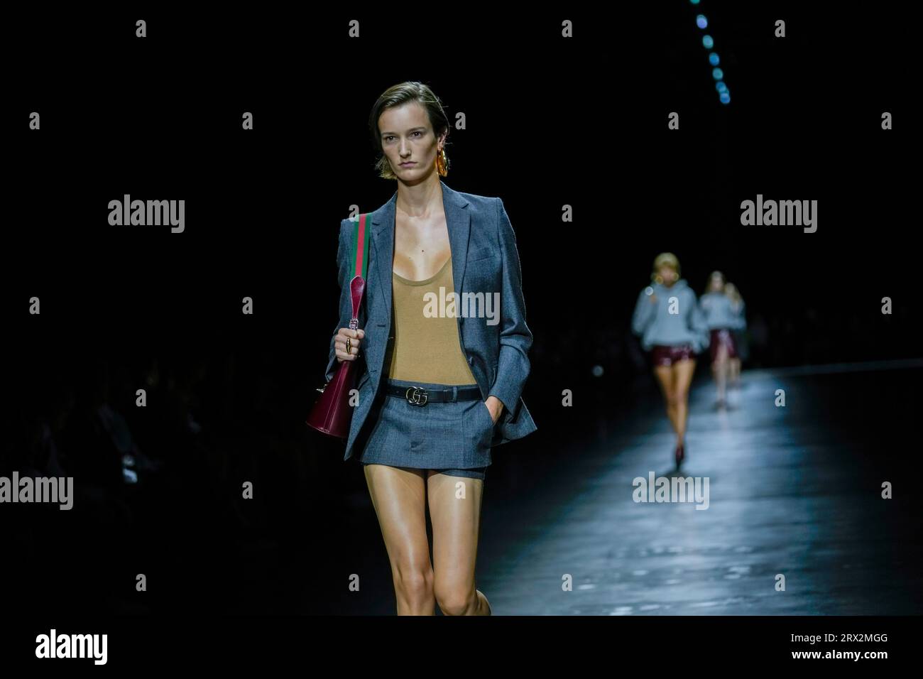 A model wears a creation as part of the Gucci women's Spring Summer ...