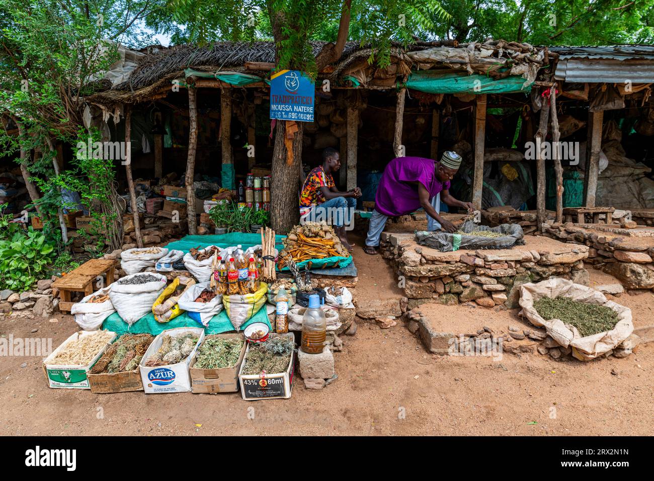 Traditional medicine market, Garoua, Northern Cameroon, Africa Stock Photo