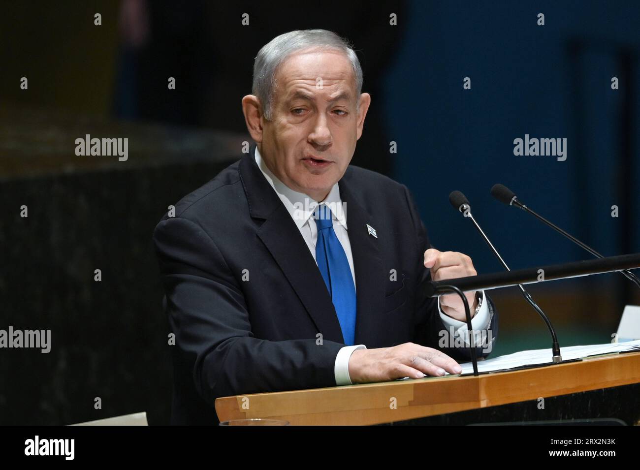 New York, Usa. 22nd Sep, 2023. Benjamin Netanyahu, Prime Minister Of 