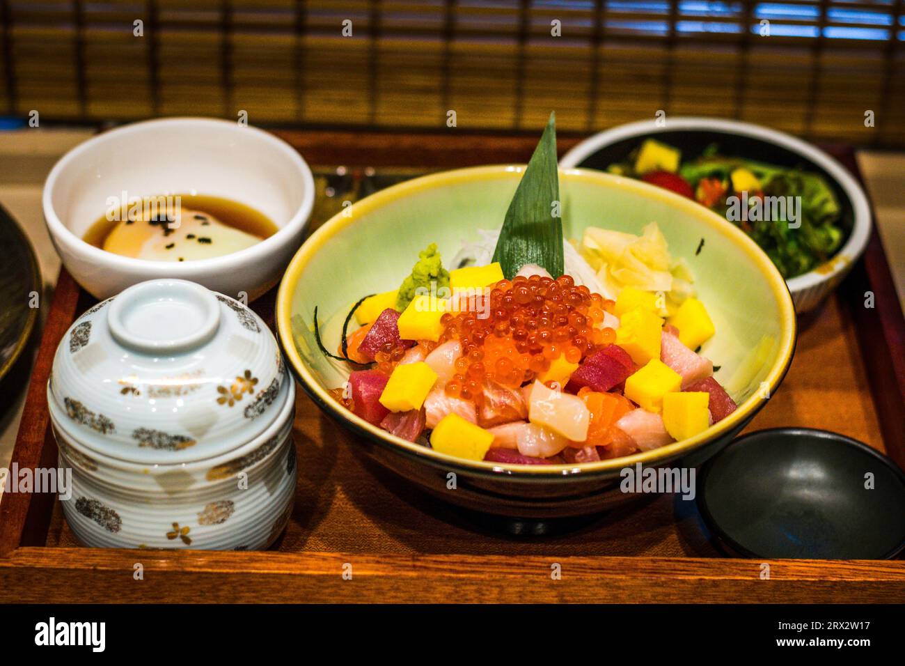 Bara Chirashi Don Salmon, salmon belly, magiri, hamachi, megajiki, tako