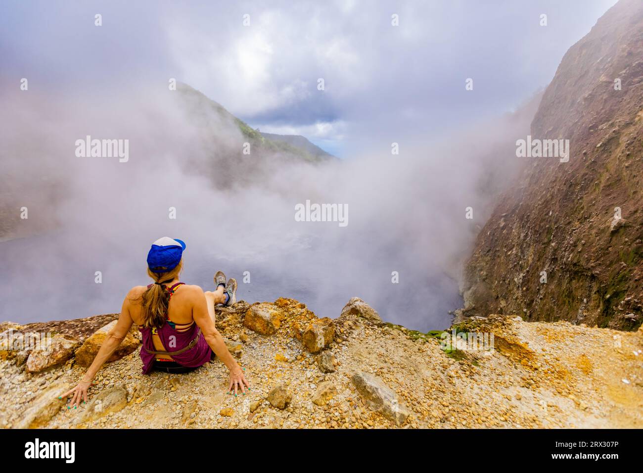 Boiling Lake Hike, Dominica, Windward Islands, West Indies, Caribbean, Central America Stock Photo