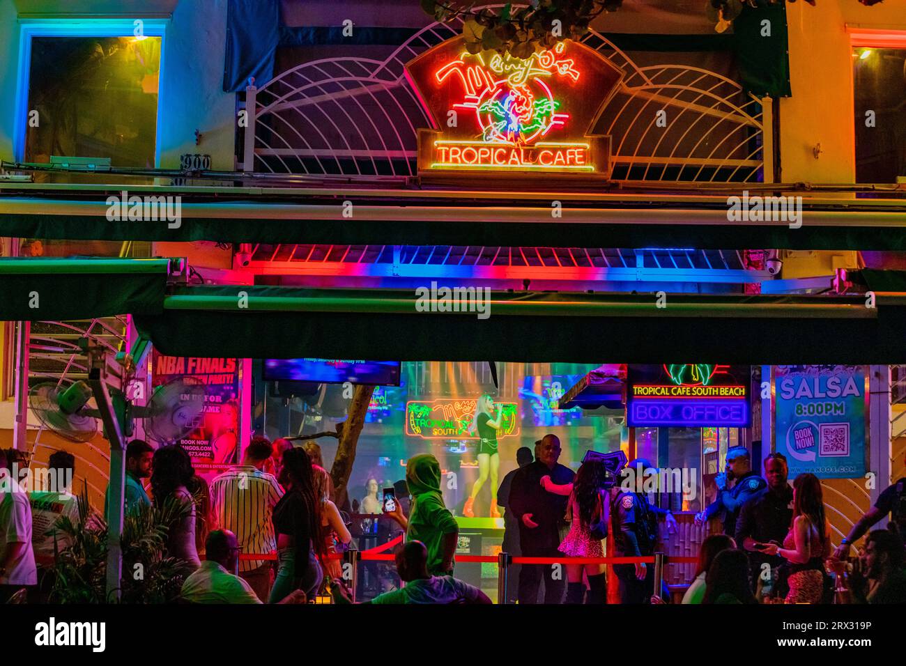 Mango's Tropical Cafe South Beach Miami, Miami, Florida, United States of America, North America Stock Photo