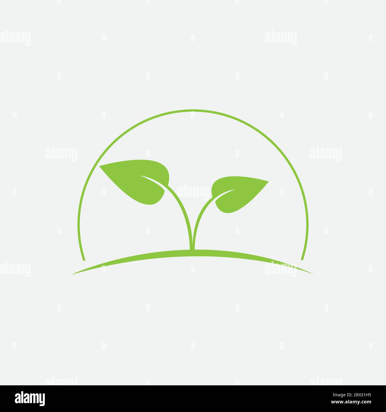 Green & natural logo with vectorize format. Stock Vector