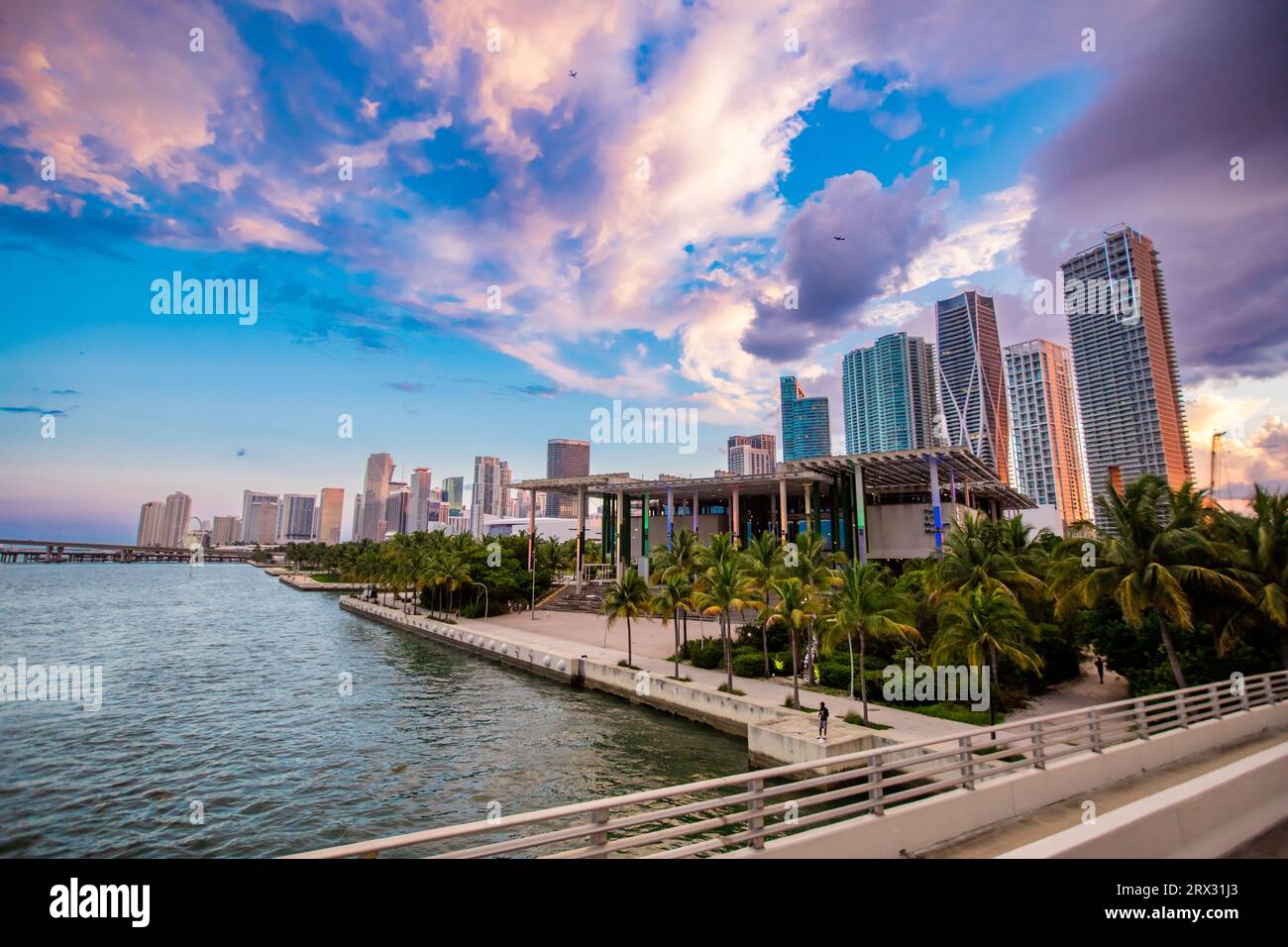 Miami skyline, Miami, Florida, United States of America, North America Stock Photo