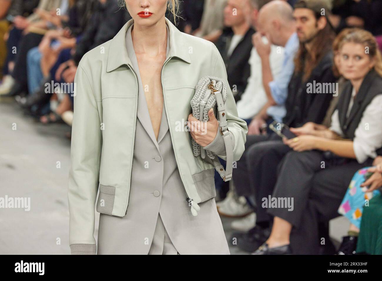 A model walks the runway at the Tod's fashion show during the Milan ...