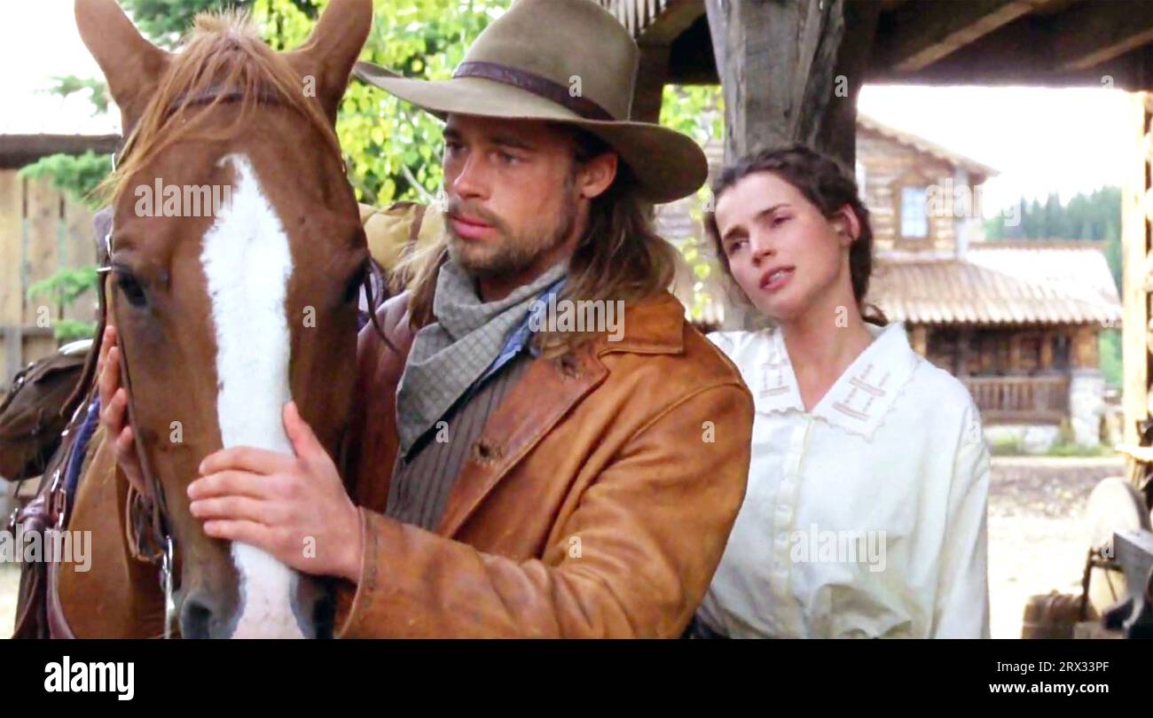 LEGENDS OF THE FALL 1994 Sony Pictures Releasing film with Brad Pitt at right  and Julia Ormond Stock Photo