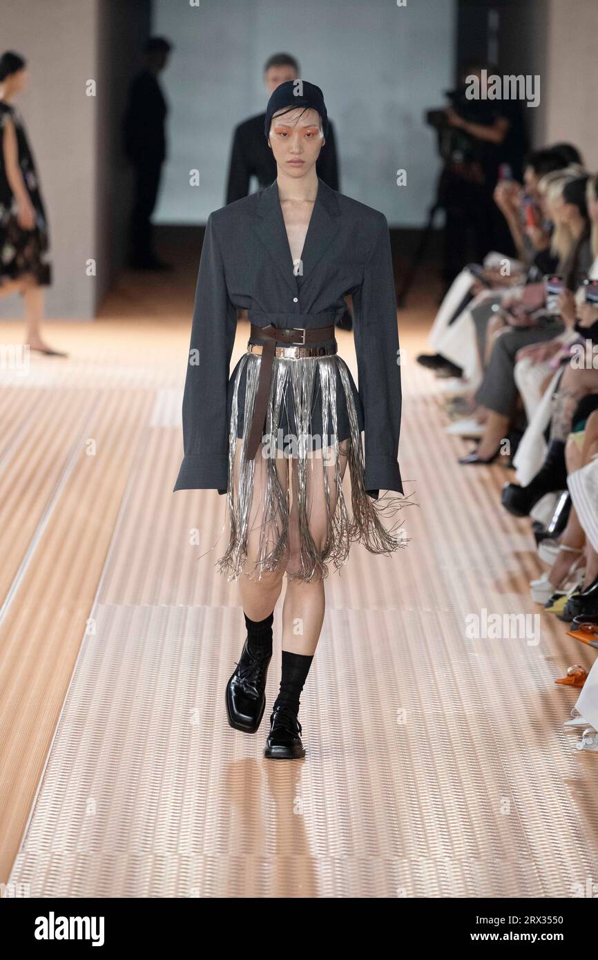 Sora Choi walks the runway during the Dior Haute Couture