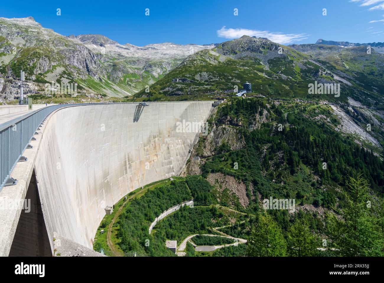 Malta dam of reservoir Kölnbrein of power stations Maltakraftwerke in