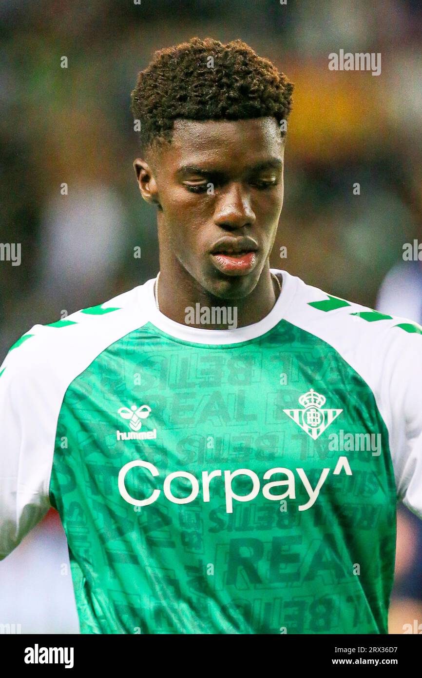 ASSANE DIAO, professional football player, currently playing for Real Betis. FC. Image taken during a training session. Stock Photo